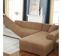 JHLD Alto Elasticizzato Fodere Copridivani, Universale Chaise Longue Sofa Copridivano Spandex Silicone Antiscivolo L Adatto Per Copridivano Cane Gatto-A-X-Large + X-Large