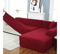 JHLD Alto Elasticizzato Fodere Copridivani, Universale Chaise Longue Sofa Copridivano Spandex Silicone Antiscivolo L Adatto Per Copridivano Cane Gatto-O-Medium + Large