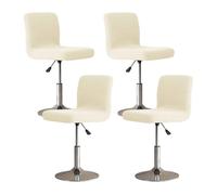 JHLD Elasticizzato Fodere Per Sgabelli Da Bar, Morbido Spandex Coprisedia Per Sgabello Da Bar A Scacchi Coprisedie Con Schienale Con Fondo Elastico Lavabile In Lavatrice-Beige-set di 4