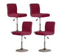 JHLD Elasticizzato Fodere Per Sgabelli Da Bar, Morbido Spandex Coprisedia Per Sgabello Da Bar A Scacchi Coprisedie Con Schienale Con Fondo Elastico Lavabile In Lavatrice-vino rosso-set di 4
