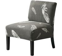 JHLD Fodera Copripoltrona Senza Braccioli Elasticizzato, Copripoltrona Stampato Copridivano Morbido Spandex Coprisedie con Schienale Lavabile in Lavatrice per Soggiorno-L-Set di 1