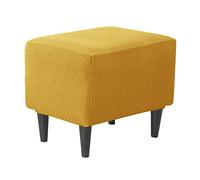 JHLD Rettangolare Copri Pouf Elasticizzato, Copri Poggiapiedi Elastico Copertura dell'Ottomano Jacquard Fodera per Pouf Quadrato Con Fondo elastico Per Gatti Cani -giallo-piccolo