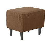 JHLD Rettangolare Copri Pouf Elasticizzato, Copri Poggiapiedi Elastico Copertura dell'Ottomano Jacquard Fodera per Pouf Quadrato Con Fondo elastico Per Gatti Cani -Caffè profondo-piccolo