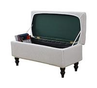 JHLD Rettangolare Copri Pouf Elasticizzato, Copri Poggiapiedi Morbido Rimovibili e Lavabili Copertura dell'Ottomano Elastico Fodera per Pouf Per Gatti Cani -Bianco-medio