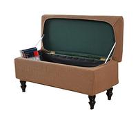 JHLD Rettangolare Copri Pouf Elasticizzato, Copri Poggiapiedi Morbido Rimovibili e Lavabili Copertura dell'Ottomano Elastico Fodera per Pouf Per Gatti Cani -cammello-grande