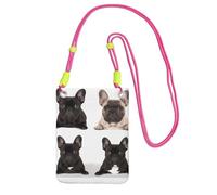 JHLMN Borse a tracolla piccole per le donne borsa del telefono cellulare mini portafoglio del cellulare del bulldog francese borsa del telefono cellulare