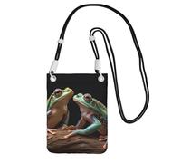 JHLMN Piccole borse a tracolla per le donne borsa del telefono cellulare mini portafoglio del cellulare due rane borsa del telefono cellulare