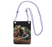 JHLMN Piccole borse a tracolla per le donne borsa del telefono cellulare mini portafoglio del cellulare due rane borsa del telefono cellulare