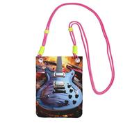 JHLMN Piccole borse a tracolla per le donne borsa del telefono cellulare mini portafoglio del cellulare borsa magica della chitarra elettrica della musica del telefono cellulare