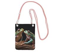 JHLMN Piccole borse a tracolla per le donne borsa del telefono cellulare mini portafoglio del cellulare due rane borsa del telefono cellulare