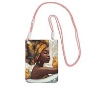 JHLMN Piccole borse a tracolla per le donne borsa del telefono cellulare mini portafoglio del telefono cellulare borsa del telefono cellulare della ragazza africana