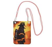 JHLMN Piccole borse a tracolla per le donne borsa del telefono cellulare mini portafoglio del telefono cellulare vigile del fuoco fuoco fiamma borsa del telefono cellulare