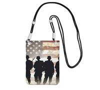 JHLMN Piccole borse a tracolla per le donne borsa del telefono cellulare mini portafoglio del telefono cellulare delle forze armate borsa americana del telefono cellulare