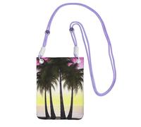 JHLMN Piccole borse a tracolla per le donne borsa del telefono cellulare mini portafoglio del telefono cellulare tropicale palma borsa del telefono cellulare