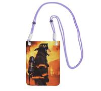 JHLMN Piccole borse a tracolla per le donne borsa del telefono cellulare mini portafoglio del telefono cellulare vigile del fuoco fuoco fiamma borsa del telefono cellulare