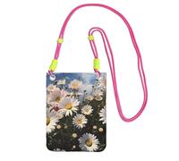 JHLMN Piccole borse a tracolla per le donne borsa del telefono cellulare mini portafoglio del telefono cellulare bella margherite borsa del telefono cellulare