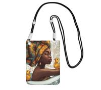 JHLMN Piccole borse a tracolla per le donne borsa del telefono cellulare mini portafoglio del telefono cellulare borsa del telefono cellulare della ragazza africana