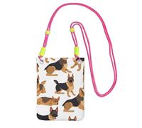 JHLMN Piccole borse a tracolla per le donne borsa del telefono cellulare mini portafoglio del telefono cellulare pastore tedesco sacchetto del telefono cellulare