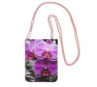 JHLMN Piccole borse a tracolla per le donne borsa del telefono cellulare mini portafoglio del telefono cellulare viola orchidea borsa del telefono cellulare