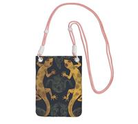 JHLMN Piccole borse a tracolla per le donne borsa del telefono cellulare mini portafoglio geco lucertole borsa del telefono cellulare