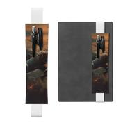 JHLMN Portapenne per notebook, fascia elastica regolabile, portapenne per aeromobili della guerra mondiale, in pelle PU, custodia per penne, pennarelli, agende, diari, libri, bianco, Taglia unica