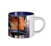 JHLMN Tazza da caffè in ceramica da 425,2 g, tazza da caffè con manico grande, tazza da tè jazz drum novità tazze da tè grandi tazze da viaggio in porcellana per uomini donne ufficio lavoro