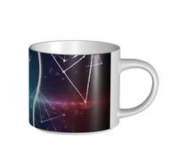 JHLMN Tazza da caffè in ceramica da 425,2 g, tazza da caffè con manico grande, tazze da tè formule forme teoria lezione di matematica novità tazze da tè in porcellana grande tazza da viaggio per