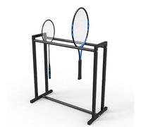 JHLP Rastrelliera per racchette da tennis, supporto in metallo nero per parco giochi scolastico e attrezzature da allenamento all'asilo, espositore per racchette da tennis e badminton
