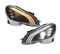 JHMHCOQ Fanale Proiettore Per Benz Classe C W204 2011 2012 2013 2014 Car Styling Faro Fari A LED C200 DRL Indicatori Direzione Luci Anteriori Proiettore Allo Xeno Faro Auto Lampada