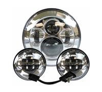 JHMHCOQ Faro Moto FANALE ANTERIORE Per Touring Per Electra Per Glide Faro Anteriore A LED Da 7" Con Proiettore + 4 Fendinebbia E 1/2 Staffa Per(7inch and 4.5 inch C)