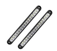 JHMHCOQ Luci Posteriori 2 Pezzi Ambra 12-24 V 15 LED Luce di Direzione A Flusso d'Acqua Barra Fanale Posteriore Indicatore Dinamico Luce di Stop Freno per Auto. Fanali Posteriori(Bianco)