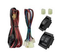 JHMHCOQ Per Universale 12V 12A Auto Car Power Window Switch Kit Regolatore Di Sollevamento Con Cablaggio Per 2 Porte Auto Camion SUV Parti Pulsante Alzacristallo