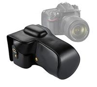 JHMJHM - Borsa per fotocamera per accessori per fotocamera in pelle PU, per Nikon D7200 / D7100 / D7000 (18-200/18-140 mm Lente) Borsa in pelle per fotocamera, Caffè