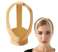 JHNGYJY Fascia di Compressione Post-Operatoria per Mento,Viso E Collo | Cintura Facciale Regolabile Post Liposuzione,Riduttore Doppio Mento E Fascia Rassodante Guance, XXL