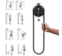 JHOMHF Allenatore di Resistenza con Corda Infinita, Macchina Multifunzionale con Corda in Nylon Alta qualità Resistenza Regolabile for Parte Superiore del Corpo E Resistenza di Tutto Corpo(Red)