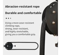 JHOMHF Allenatore Portatile con Puleggia A Corda Infinita Macchina con Cavo di Resistenza Regolabile E Silenziosa con Corda Resistente for Allenamenti Completi A Casa E in Palestra(Black)