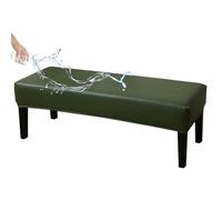 JHOMHF Copri Panca da Pranzo in Pelle PU Impermeabile Elasticizzato Fodera for Panca Rimovibile Lavabile con Fondo Antiscivolo for Cucina Sala da Pranzo Ingresso Matrimoni(Dark Green,150cm(59in))