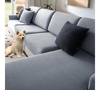 JHOMHF Copridivano elasticizzati lavabili for divani componibili copridivano antiscivolo forma di L copridivano impermeabile for mobili for animali domestici(Color1,M backrest)