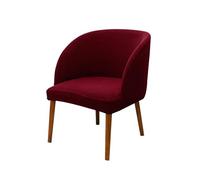 JHOMHF Coprisedia Elasticizzata con Schienale ad Ali Poltrone Moderne metà secolo Coprisedia con Schienale Curvo Coprisedia da Pranzo con Schienale Rotondo per Soggiorno Cucina(Burgundy,1_Medium)