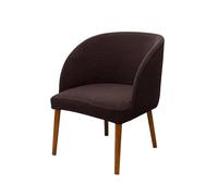 JHOMHF Coprisedia Elasticizzata con Schienale ad Ali Poltrone Moderne metà secolo Coprisedia con Schienale Curvo Coprisedia da Pranzo con Schienale Rotondo per Soggiorno Cucina(Brown,1_Medium)