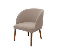 JHOMHF Coprisedia Elasticizzata con Schienale ad Ali Poltrone Moderne metà secolo Coprisedia con Schienale Curvo Coprisedia da Pranzo con Schienale Rotondo per Soggiorno Cucina(Khaki,1_Medium)