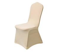 JHOMHF Coprisedia Universale in Poliestere Elasticizzato E Spandex for Sedie da Esterno Sala da Pranzo for Matrimoni Feste Banchetti Hotel(Champagne,100PCS)