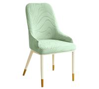 JHOMHF Coprisedie da Pranzo Elasticizzati con Schienale Curvo Set da 2/4/6 coprisedie semicircolari Schienale Alto for poltrone Cucina sedie Proteggi Sedile Riutilizzabile Lavabile(Green B,Set of 6)