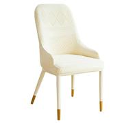 JHOMHF Coprisedie da Pranzo Elasticizzati con Schienale Curvo Set da 2/4/6 coprisedie semicircolari Schienale Alto for poltrone Cucina sedie Proteggi Sedile Riutilizzabile Lavabile(Beige a,Set of 6)