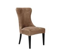 JHOMHF Coprisedie Laterali con Schienale Ad Ala Set da 2/4/6 Coprisedie in Velluto Senza Braccioli Rimovibili E Lavabili for Sala da Pranzo Banchetti Arredamento for Casa(Light Brown,1Pcs)