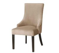 JHOMHF Coprisedie Velluto for Sala da Pranzo con Braccioli Sfoderabili Elastici Lavabili for Sedie da Cucina Banchetti Ristoranti Casa Sedie con Schienale Curvo di Grandi Dimensioni(Camel,1Pcs)