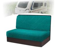 JHOMHF Coprisedili for dinette Camper Impermeabili Lavabili e Resistenti in Jacquard Elasticizzato for Camper roulotte e Camper 1 Schienale + 1 Set di Copri Panca(Turquoise)