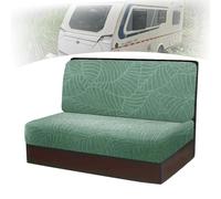 JHOMHF Coprisedili for dinette Camper Impermeabili Lavabili e Resistenti in Jacquard Elasticizzato for Camper roulotte e Camper 1 Schienale + 1 Set di Copri Panca(Green)