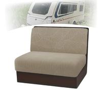 JHOMHF Coprisedili for dinette Camper Impermeabili Lavabili e Resistenti in Jacquard Elasticizzato for Camper roulotte e Camper 1 Schienale + 1 Set di Copri Panca(Khaki)