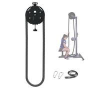 JHOMHF Endless Rope Trainer Sistema di Carrucole con Cavo Resistenza Regolabile for Palestra Domestica Macchina Arrampicata su Corda for Presa Braccia Schiena Coordinazione Tutto Corpo(Black)